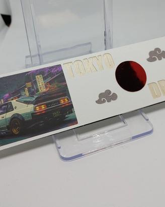 Segnalibro/Targhetta tema Tokyo Drift (15x4,5cm)