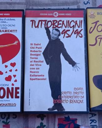 VHS di film e spettacoli comici