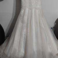 vestito da comunione in tulle è macramè sartoriale