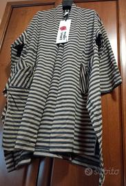 Cardigan a righe nero e beige nuovo