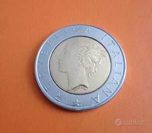 500 lire bimetallica