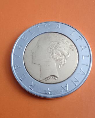 500 lire bimetallica