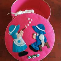 Scatola portaoggetti con bambini