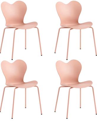 Sedie impilabili rosa