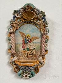 Acquasantiera san michele arcangelo