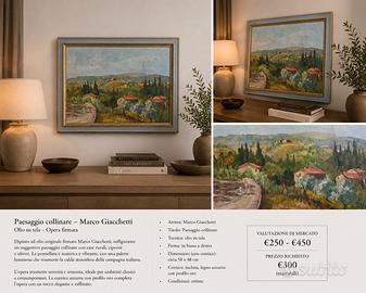 Paesaggio collinare Marco Giacchetti
Olio su tela