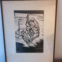 quadro xilografia Serafini 79 artista italiano