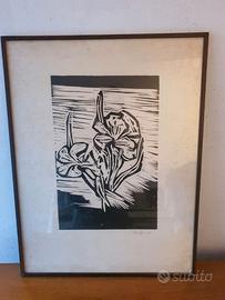 quadro xilografia Serafini 79 artista italiano