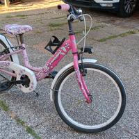 Bicicletta bimba ruote 20 pol. rosa 5-9 anni.