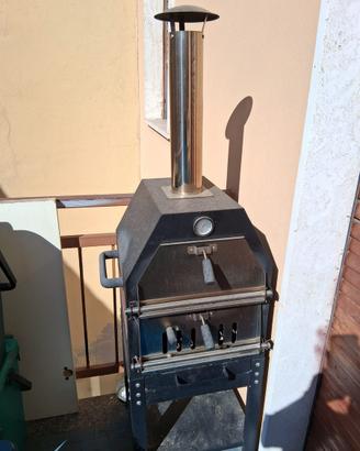 Barbecue a carbonella forno per pizza