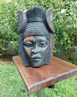 Maschera Africana in legno d'ebano Vintage 