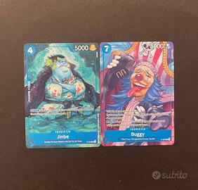 Carte One Piece Buggy e Jinbe Promo NM