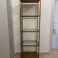 Scaffale vetro Ikea vittsjö riverniciato oro