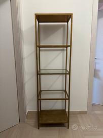 Scaffale vetro Ikea vittsjö riverniciato oro