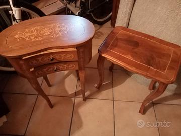 tavolini artigianali intarsiati