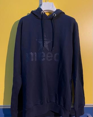 Felpa leggera blu notte con cappuccio