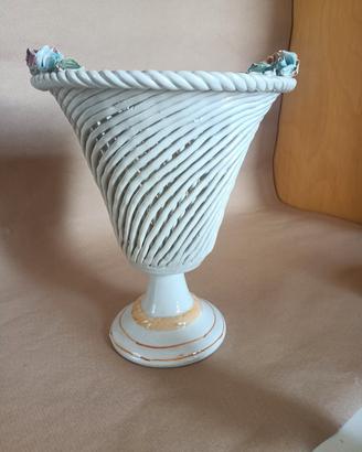 Vaso soprammobile ceramica Bassano 