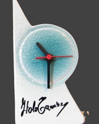 Raro Orologio da tavolo in ceramica Italo Tamboury