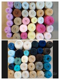 gomitoli lana misti lotto stock