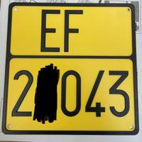 Targa sostitutiva per moto enduro, campionato