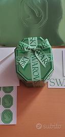 Charm fiocco di neve Swarovski verde con scatola