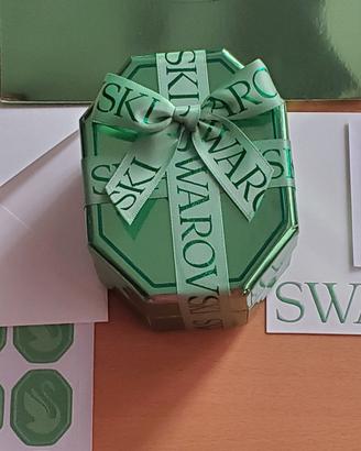 Charm fiocco di neve Swarovski verde con scatola