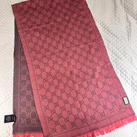 Gucci sciarpa classica rosa/grigio