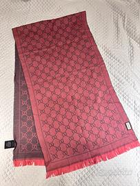 Gucci sciarpa classica rosa/grigio