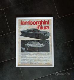 Antico Poster Pubblicitario Lamborghini Miura