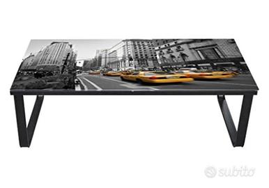 VidaXL Tavolino da Caffè con Ripiano in Vetro Rett