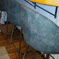 Nr 4 sgabelli in velluto 