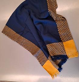 sciarpa blu e senape unisex