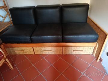 divano in rattan 