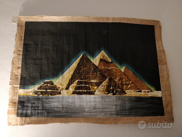 Papiro Egiziano originale fatto a mano Piramidi