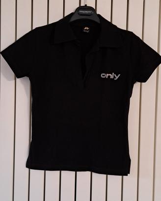 T-shirt/ polo nera Only, tg M