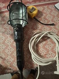 2Lampade con gancio girevole cavo elettrico 220 v