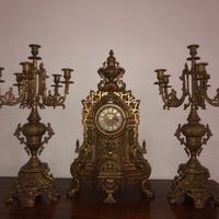 TRITTICO OROLOGIO E CANDELABRI
