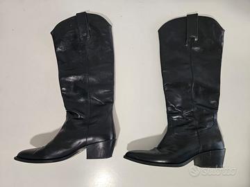 Stivali Zara in pelle, stile cowboy — n. 41