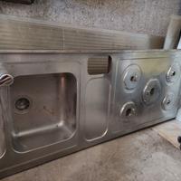 Base d'acciaio Franke  con lavello a due vasche