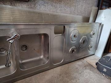 Base d'acciaio Franke  con lavello a due vasche