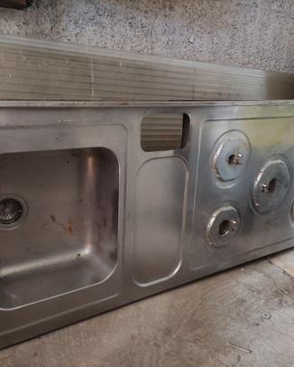 Base d'acciaio Franke  con lavello a due vasche