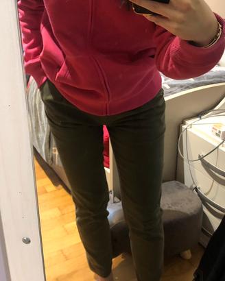 Pantaloni verde militare Benetton