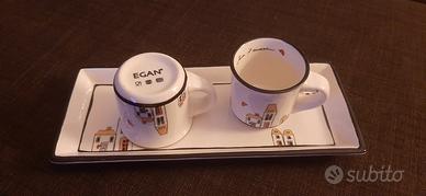 tazzine caffè con vassoio