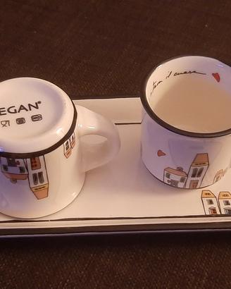 tazzine caffè con vassoio