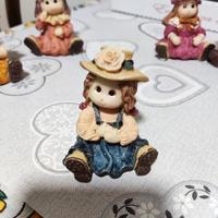Sei bamboline in resina dipinte a mano bartolozzi