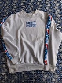 Puma  Felpa vintage  Bianca loggata Pepsi