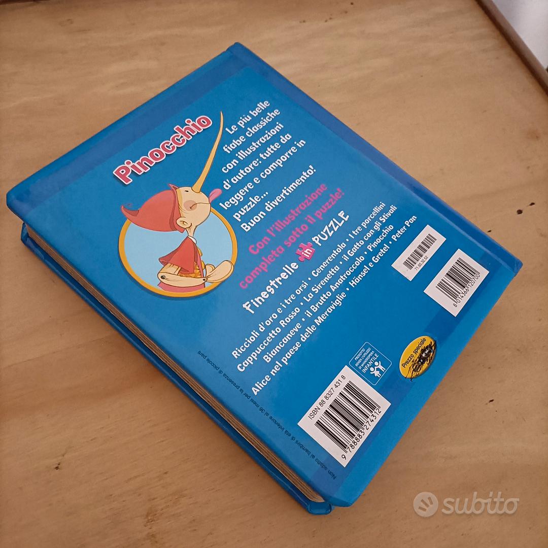 Libro puzzle fiabe: Pinocchio, brutto anatroccolo, Peter Pan