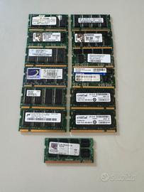 Lotto 13x Ram DDRO,DDR1 Laptop