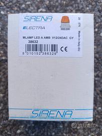 Sirena + luce 12/12Vac/dc Arancio cod. 38632