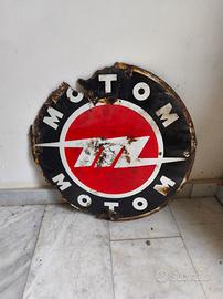 motom insegna smaltata anni 50